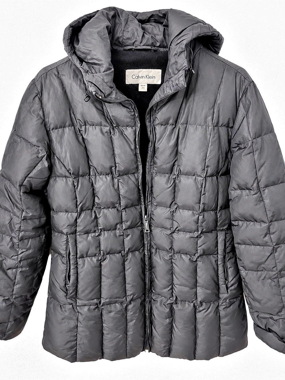 Calvin Klein Packable Hooded Puffer Jacket Black
